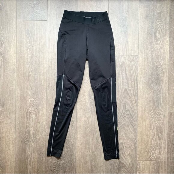 Nike Dri Fit Hyperwarm Pro Mesh Panel Leggings Tights Womens Black Size XS - Picture 2 of 16